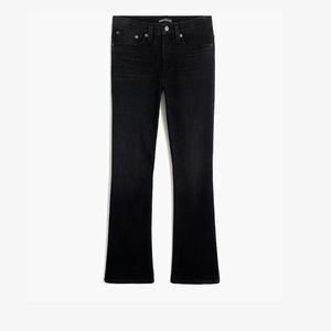 J Crew high rise flare crop black jeans